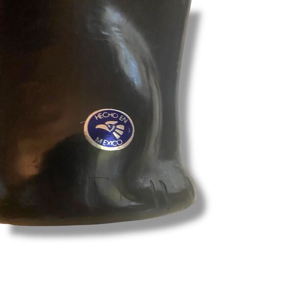 Vintage MCM Very Tall Long Neck Cat Color Black Mexico - Picture 6 of 9